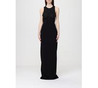 ELISABETTA FRANCHI Long Crepe Dress with Beads - Size: 44 - female