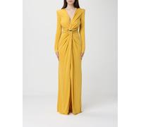 ELISABETTA FRANCHI Long Dress in Stretch Cupro - Size: 44 - female