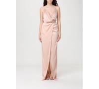 ELISABETTA FRANCHI Long Satin Dress with Sequins - Size: 44 - female