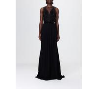 ELISABETTA FRANCHI Long Viscose Dress with Embroidered Beads - Size: 42 - female