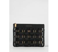 ELISABETTA FRANCHI Mesh Nylon Clutch - Size: OS - female