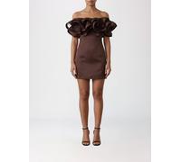 ELISABETTA FRANCHI Mini Dress in Crêpe with Ruffles - Size: 46 - female