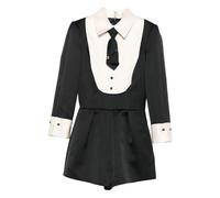 Elisabetta Franchi neck-tie playsuit - Black 44