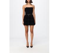 ELISABETTA FRANCHI Off-the-Shoulder Jersey Mini Sheath Dress with Ruffles - Size: 44 - female