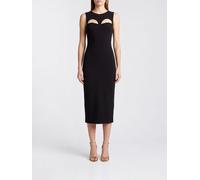 ELISABETTA FRANCHI Off-the-Shoulder Midi Sheath Dress with Cut-Out Details - Size: 40 - female