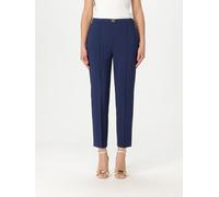 ELISABETTA FRANCHI Pants Woman color Blue - Size: 46 - female