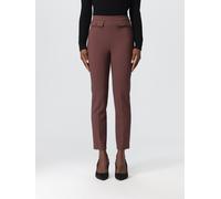 ELISABETTA FRANCHI Pants Woman color Brown - Size: 46 - female