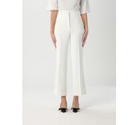 ELISABETTA FRANCHI Pants Woman color Ivory - Size: 46 - female