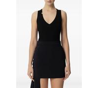 Elisabetta Franchi ribbed v-neck top - Black 44