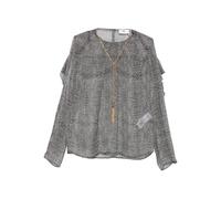 Elisabetta Franchi ruffled animal-print top - Black 38-40-42-44-46