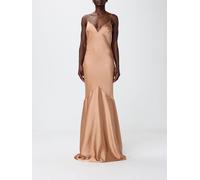 ELISABETTA FRANCHI Satin Long Dress - Size: 42 - female