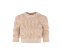 Elisabetta Franchi sequin-embellished cable-knit sweater - Neutrals 38-40-44
