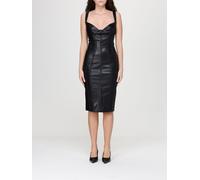 ELISABETTA FRANCHI Smooth Faux Leather Midi Dress - Size: 38 - female