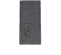 ELISABETTA FRANCHI STEEL MELANGE RIBBED SCARF One Size
