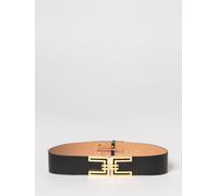 ELISABETTA FRANCHI Synthetic Leather Belt with Monogram - Size: 44 - female