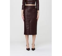 ELISABETTA FRANCHI Synthetic Leather Midi Skirt - Size: 48 - female