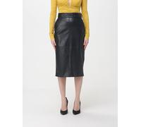 ELISABETTA FRANCHI Synthetic Leather Midi Skirt - Size: 48 - female