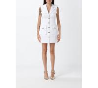 ELISABETTA FRANCHI Utility-Style Cotton Gabardine Chemisier Mini Dress - Size: 38 - female