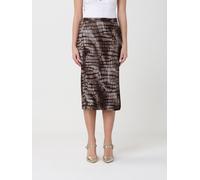 ELISABETTA FRANCHI Viscose Skirt with Crocodile Print - Size: 46 - female