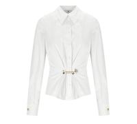 ELISABETTA FRANCHI WHITE SHIRT WITH BROOCH 44