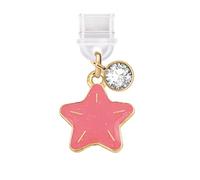 ELISE & FONDA TP655 Type-C Charging Port Anti Dust Plug Little Sea Star Cell Phone Charm for iPhone 15/16/Samsung/OnePlus/Xiaomi/oppo Android Phones (Pink)