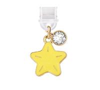 ELISE & FONDA TP656 Type-C Charging Port Anti Dust Plug Little Sea Star Cell Phone Charm for iPhone 15/16/Samsung/OnePlus/Xiaomi/oppo Android Phones (Yellow), approx.1.6 cm (L) x 0.2 cm (D) x 1.8 cm