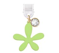 ELISE & FONDA TP785 Type-C Charging Port Anti Dust Plug Little Spray Painting Lily Flower Cell Phone Charm for iPhone 15/16/Samsung/OnePlus/Xiaomi/oppo Android Phones (Green)