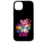 Elise Personalized Name Colorful Unicorn Women Girls Case for iPhone 14 Plus