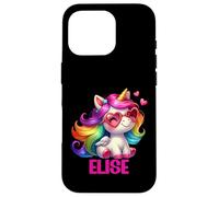 Elise Personalized Name Colorful Unicorn Women Girls Case for iPhone 16 Pro
