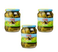 Elisha from Belgium Gormet Sweet & Sour Gherkin Pickles - 720ml per Jar (3 Pack)