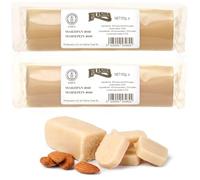 Elisha Original White Marzipan Bar - Multipack of 2 Delicious Kosher Almond-Filled Treats - Made in Belgium Rolled Almond Candy Snack - Versatile Candied Marzipan Treat for Kids and Adults (150G)