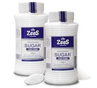 Elisha White Granulated Sugar, 750g Easy Pour Jars, Pack of 2, Kosher Certified, Pure Sugar Beet Sweetener in Reusable Dispenser