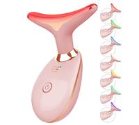 ELISHINE 7 Color Face and Neck Massager Light Therapy, Red Light Based Facial Massager for Skin Care, Firming, Smoothing (Rose Golden)
