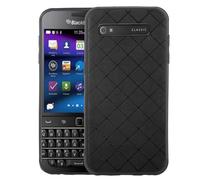 ELISORLI Compatible with Women Men BlackBerry Classic Q20 case Rugged Thin Slim Cell Accessories Anti-Slip Fit Rubber TPU Mobile Phone Silicone Soft Shockproof Bumper Cover for SQC100 Women Men Black