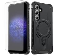 ELISORLI Phone Case For Samsung Galaxy A54 5G/A74/A93 Magsafe Tempered Glass Screen Protector Cell Cover Rugged Shockproof Heavy Duty Magnetic Protective A545G A 54 54A 4G G5 SM A546U Women Black
