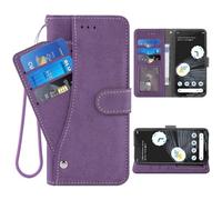 ELISORLI Phone Cover for Google Pixel 7 Pro 5G Wallet Case Wrist Strap Lanyard Slot Mobile Stand Leather Credit Card Holder Cell Accessories Pixel7Pro Pixel7 XL Seven 7Pro 6.7 Girls Women Men Purple