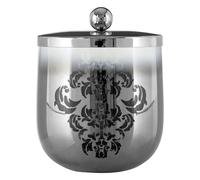 Elissa Cotton Jar Decorative Leaf Motif, Silver, 600ml