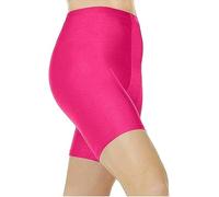 Elite Apparel Women’s Shiny Cycling Shorts - Stretchy Gym, Yoga, Running & Dance Shorts - Activewear for Fitness, Casual & Workout Wear Sizes S-2XL (UK, Alpha, S, M, Regular, Regular, Pink S/M)