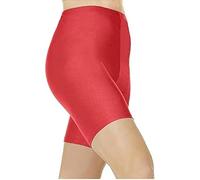 Elite Apparel Women’s Shiny Cycling Shorts - Stretchy Gym, Yoga, Running & Dance Shorts - Activewear for Fitness, Casual & Workout Wear Sizes S-2XL (UK, Alpha, S, M, Regular, Regular, Red S/M)