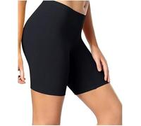 Elite Apparel Women's Cotton Cycling Shorts Soft Stretch Gym Yoga Running Shorts (UK, Black S/M)