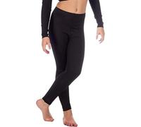 Elite Apparel Women's Shiny Leggings Stretch Yoga Gym Workout Running Tights S-2XL (UK, Black M/L)