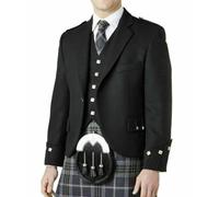 ELITE APPARELS Pure Wool Argyle Kilt Jacket And 5 Button Vest Scottish Wedding Kilts Jacket Highland (UK, Numeric, 42, Plus, Tall)