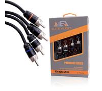Elite Audio Premium Series 100% OFC Copper RCA Interconnects Stereo Cable, 4 Channel 15' Cord (4 x RCA Male to 4 x RCA Male Audio Cable, Double-Shielded with Noise Reduction, 15 Feet Long)