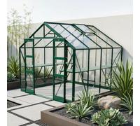 Elite Belmont 8x8 Greenhouse Package - Green Powder Coated