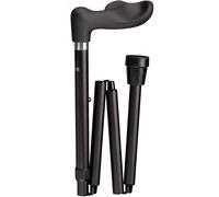 Elite Black Fischer Soft Touch Folding Walking Stick - Left