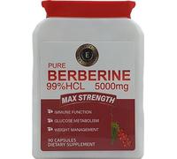 Elite Body Tech Pure Berberine 99% HCL, 5000mg Max Strength, Immune Function, Glucose Metabolism, Weight Management, 90 Capsules