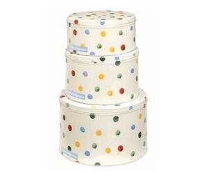 Elite Cake Tin Set: Set Of 3 Emma Bridgewater Cake Tins, Polka Dot, Round