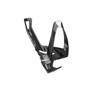 Elite Cannibal XC Bottle Cage Black Glossy White Graphic Bio-Based - Lightweight Side-Entry Bike Bottle Holder for Small Frames - Fibre-Reinforced - For Road Bike, MTB & Gravel Cycling