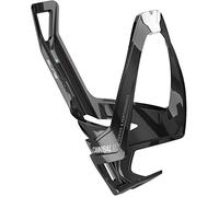 ELITE Cannibal XC Bottle Cage - Black/White/Bicycle Cycling Cycle Biking Bike Water Bidon Flask Holder Road Racing Race Riding Ride Lightweight Adjustable Plastic Accessories Part