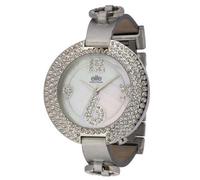 Elite Cassiane Ladies Fashion Silver Leather Strap Watch E5088.2.001